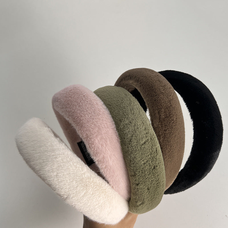 Wholesale Autumn and Winter Plush Wide Edge Headband